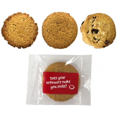 INDIVIDUAL BISCUIT IN ONE COLOUR PRINTED BAG